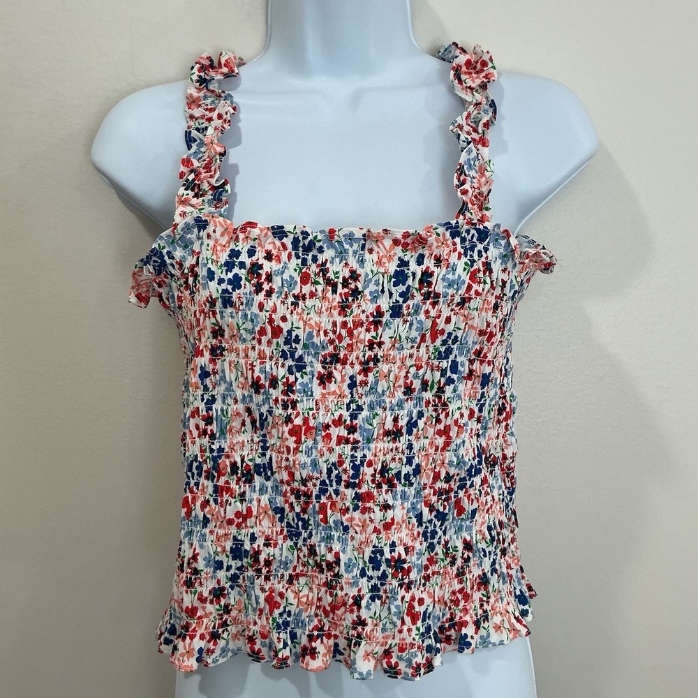 Old Navy Women's Smocked Floral Print Cami Tank Top Medium Cottagecore